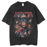 Men T Shirts Washing T-Shirt Hokage Akira Tissue Loose Crew Neck