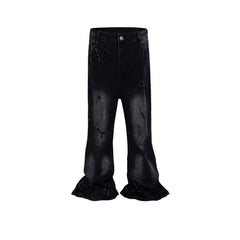 Mens Vintage Pants Whitening bootcut jeans MIJKO