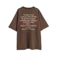 Man Tees Short sleeve Washed and Worn Heavy Short Sleeve T-shirt