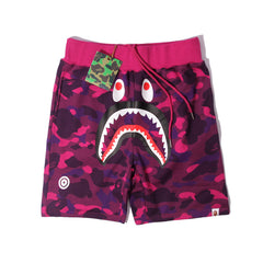 Ape head camouflage shark shorts male teen letter WGM printed five-point pants straight beach pants