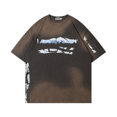 T-shirt homme Hip-hop Street Style Manches Courtes T-shirt Homme et Femme Couple