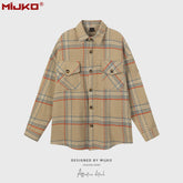 Mens Jacket Vintage Plaid Wow Jacket Couple MIJKO