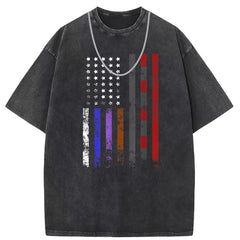 Men T Shirts Short-sleeved T-shirt men's batik washed and old