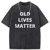 Men T Shirts Short Sleeve T-Shirt Women Washed Old American