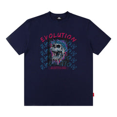 T-shirt homme Imprimé Crâne Graffiti Manches Courtes