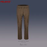 Mens Vintage Pants zip-down Optional Wide-footed Slacks MIJKO