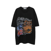 T-shirt à manches courtes imprimé pour hommes T-shirt à manches mi-longues ample pour couples