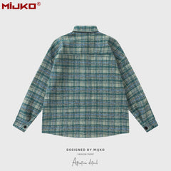 Mens Jacket Plaid Jacket Unisex MIJKO