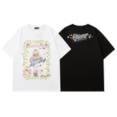 Men T Shirt Hip Hop Cartoon Short Sleeve T-shirt Men and Women Loose