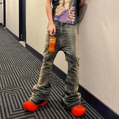 Mens Vintage Pants Wide-Foot Trousers RICK Flared Jeans MIJKO