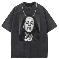 Men T Shirts Short-sleeved T-shirt women washed and old