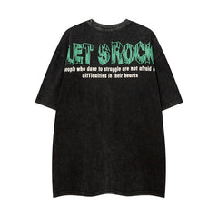 T-shirt Homme Imprimé Manches Courtes Unisexe Rétro Hip Hop Ample