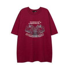 T-shirt Homme Manches Courtes T-shirt Printemps et Été Ample Vintage Homme et Femme