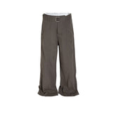 Men's Vintage Pants drape wide-footed trousers men's and women's belt casual trousers MIJKO