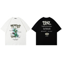 T-shirt homme imprimé col rond manches courtes T-shirt bébé garçon et fille été ample
