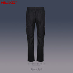 Mens Vintage Pants zip-down Optional Wide-footed Slacks MIJKO