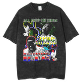Mens T Shirts West Coast Street HIPHOP Printed T-Shirt Loose Short Sleeves