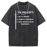 Men T Shirts Printed short-sleeved T-shirt washed and old