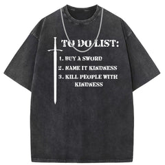 Men T Shirts Printed short-sleeved T-shirt washed and old