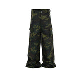 Men Vintage Pants Women's Men's Camouflage Overalls High Street Wide Foot Casual Pants MIJKO