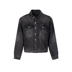 Mens Jacket Ripped Patch Mainstream Fashion Denim Jacket MIJKO