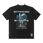 T-shirt Homme T-shirt Homme Manches Courtes Style Américain Hip Hop Ample