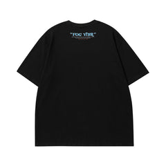 T-shirt Homme Style Collège Vintage Imprimé Doux et Cool pour Couple, Manches Courtes, Hommes et Femmes