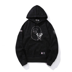 2026 new bape shark luminous spot camouflage zipper double hat sweater hooded trousers jacket set