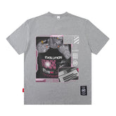 T-shirt Homme Hiphop Street Impression Manches Courtes T-shirt Homme et Femme Couple