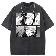 Men T Shirts Washed old punk cotton printed short-sleeved T-shirt