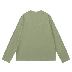 Men Long Sleeve T Shirt Abstract Graffiti Printing Loose Half Zipper