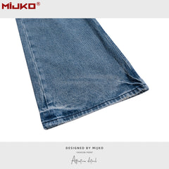 Mens Vintage Pants Wide Leg Unisex Jeans MIJKO