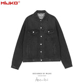 Mens Jacket Distress Denim Jacket MIJKO