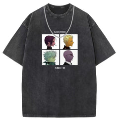 Mens T Shirts Crew Neck Short Sleeve T-Shirt Washed Old American