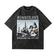 T-shirt Homme Imprimé HipHop Mode Marque Manches Courtes Vintage