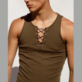 Rave Outfits Mens Vest Crew Neck T-shirt