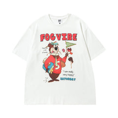 T-shirt Homme Couple T-shirt Homme et Femme Tendance Marque Vintage Ample Manches Courtes