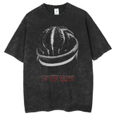 Men T Shirts Short Sleeves T Retro Washing Whitening Old Printing