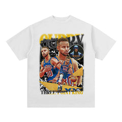 Nba T Shirt Curry Printed Short-Sleeved T-shirt European and American Fashion Brand Top