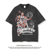 Nba T Shirt Printed T-shirt European and American High Street Short Sleeve Loose