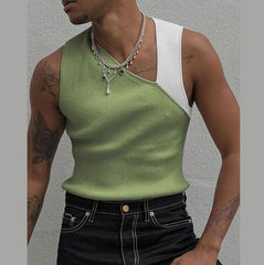 Rave Outfits Mens Vest Irregular Purple Strap