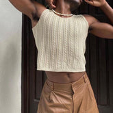 Rave Outfits Mens Vest Hollow Out Knitted