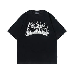 T-shirt homme à imprimé graffiti alphabet et manches courtes – T-shirt de couple pour homme