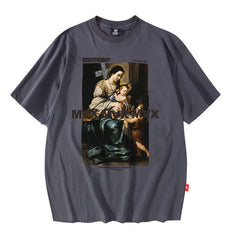 T-shirt à manches courtes unisexe ample pour couple