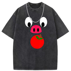 Mens T Shirts Crew Neck Short Sleeve T-Shirt Washed Old American