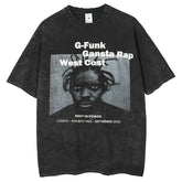 Mens T Shirts Vintage Washing Water Old Printed T-Shirts Short Sleeves Whized