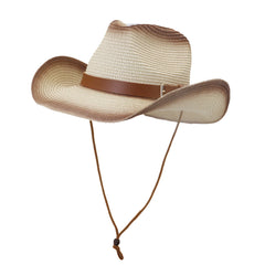Chapeaux de cowboy en paille Printemps et Été Chapeau de cowboy en paille Western pour hommes et femmes Plage Extérieure
