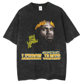 Men T Shirts Washed Retro Old Short Sleeve T-Shirt Cotton Top