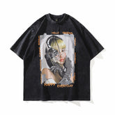 T-shirt homme imprimé manches courtes pour hommes et femmes High Street ample