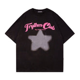 Men T Shirt Men's Clothing American Street Retro Casual Couple Short Sleeve T-shirt